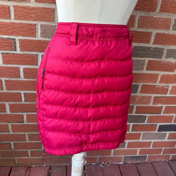 Red SKHOOP Down Mini Skirt - Side Zippers - Bum Warmer - Small - Side Zippers - Picture 1 of 3